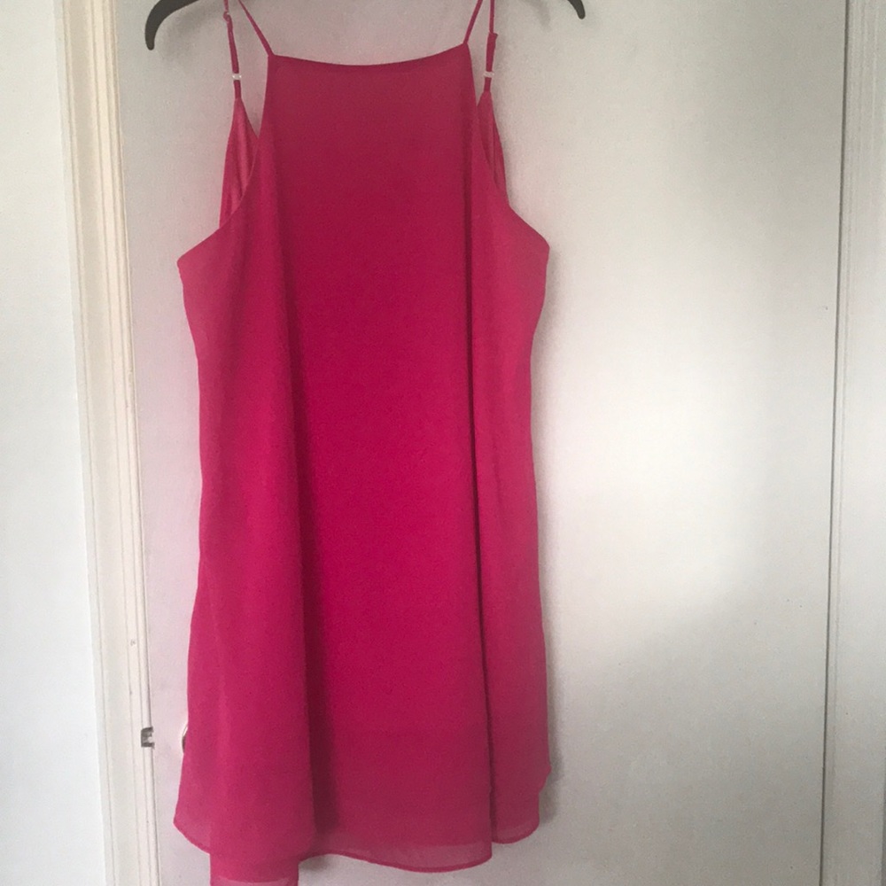 Hot pink shift dress